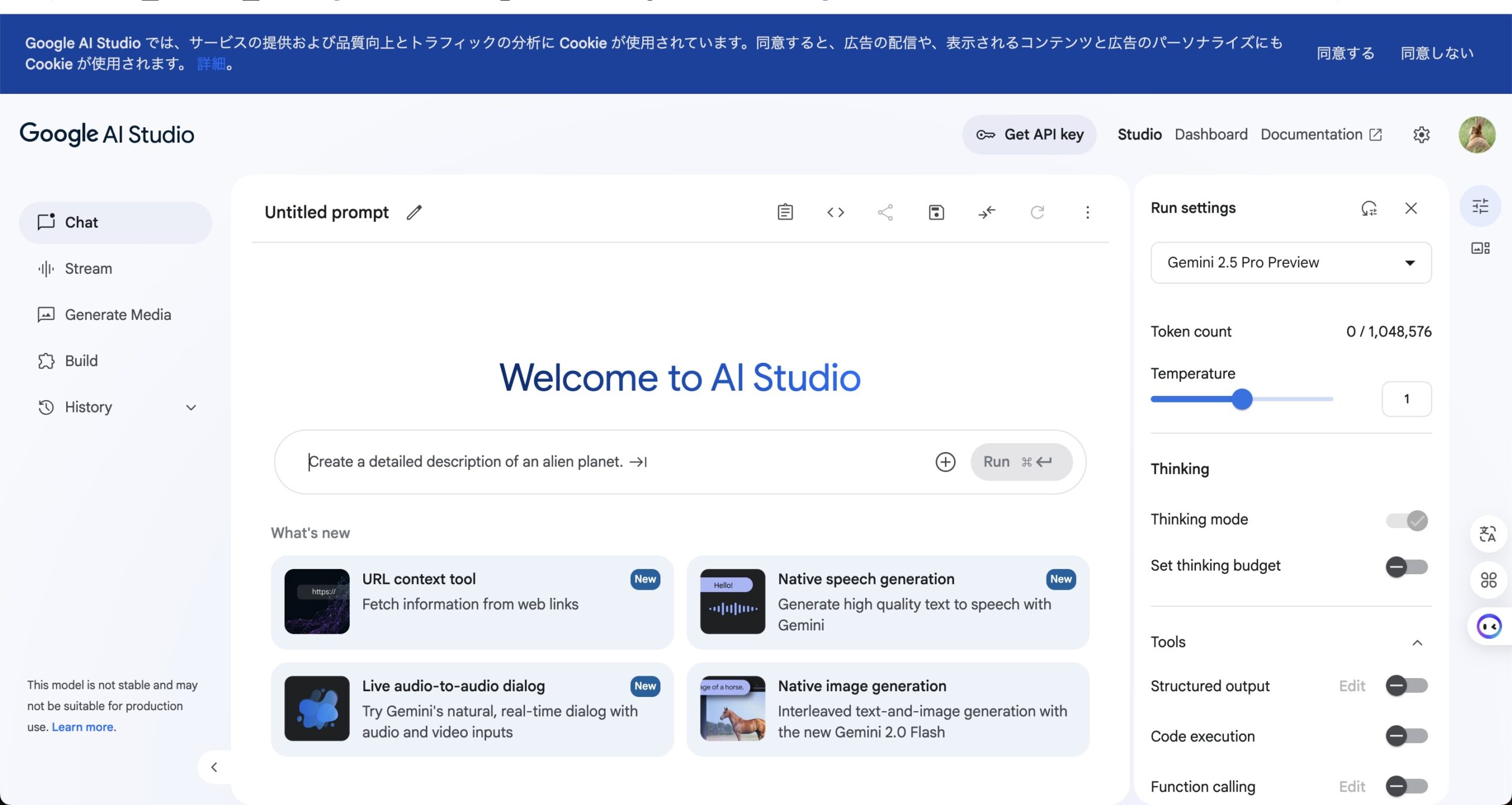 Google Ai studio